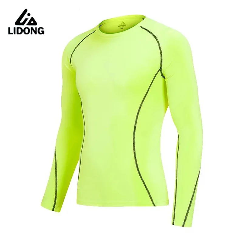2018 новые мужские компрессионные рубашки с длинным рукавом многофункциональные