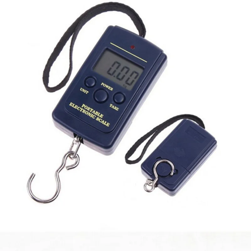 40kg Mini Portable Electronic Scale Practical High-precision Digital Hand Luggage Travel Gauge Weight Kitchen Pocket Hook Tool