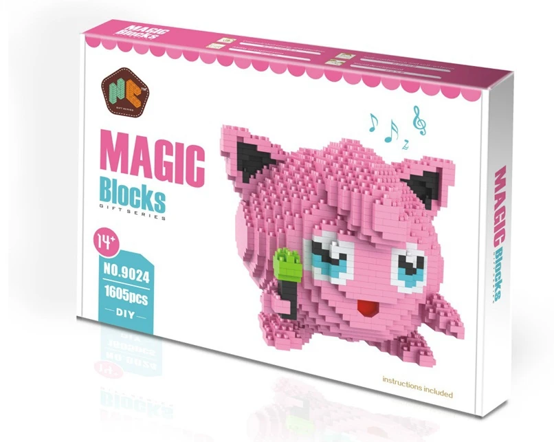 9024 HC Конструкторы "Magic" с оригинальной коробкой Большие размеры строительные блоки аниме модель кирпича с рисунком героев из мультфильмов, Фигурки игрушки для детей, подарки - Цвет: 9024