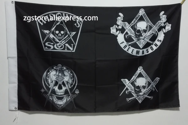 

Masonic Mason Freedom 4 Kinds Flag hot sell goods 3X5FT 150X90CM Banner brass metal holes