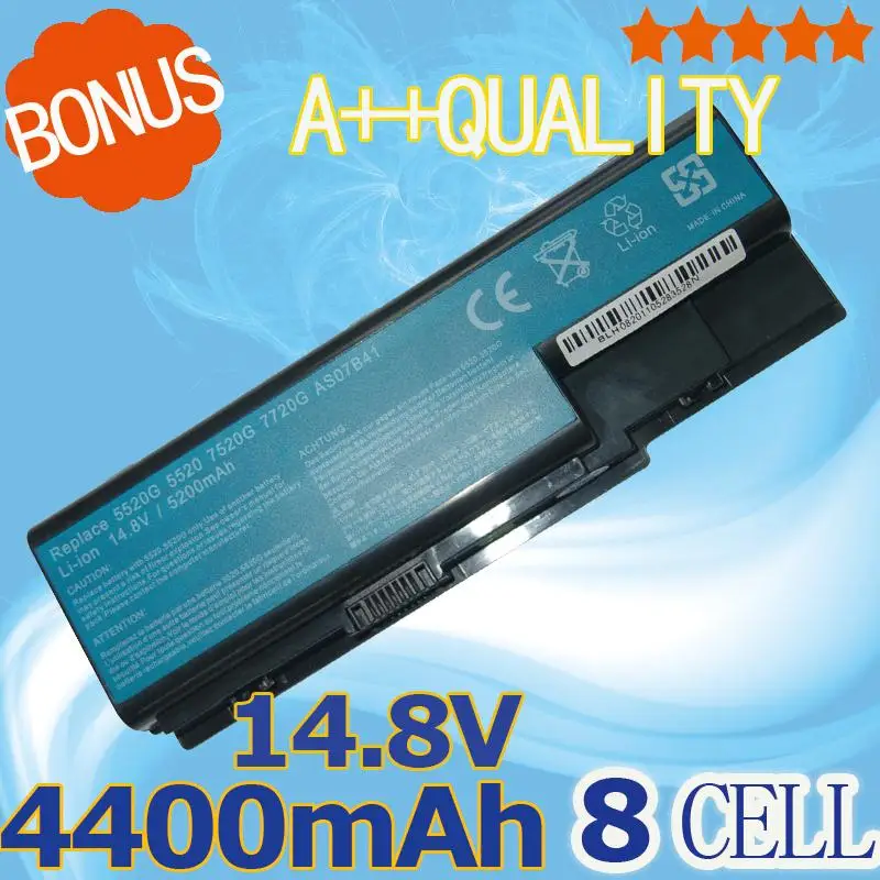 Аккумулятор 4400 мА · ч для AcerAspire 6920G 6930 7220 7530G 7540 7720G 7720Z 7730Z 7738 7740G 8930 8930G 5300 5720G 5730 5739 5940