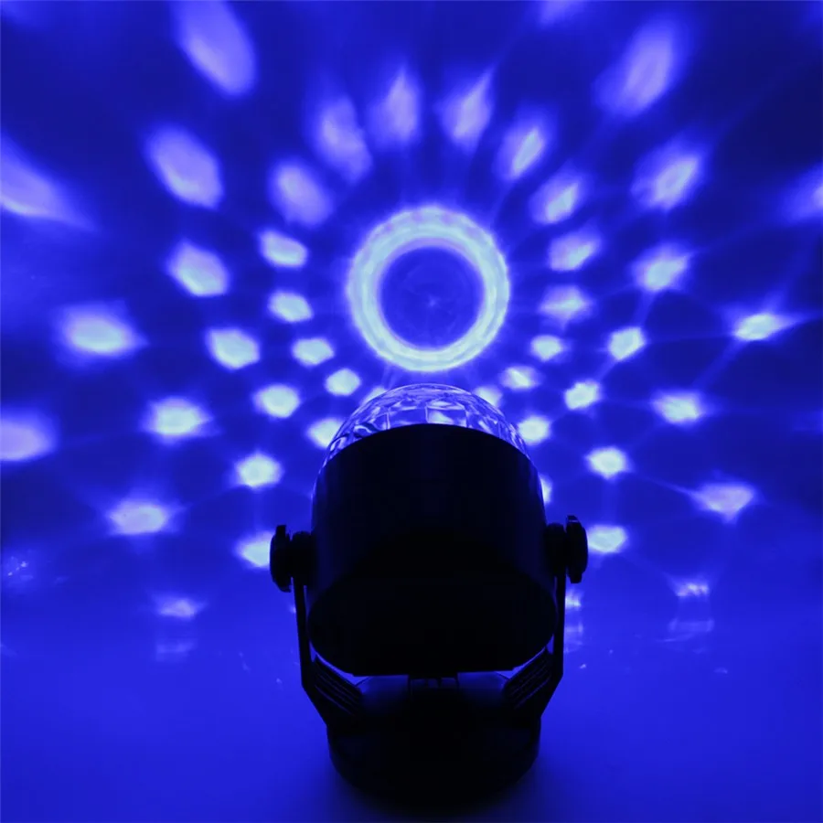 Управление звуком 6 Вт RGB светодиодный сценический светильник на батарейках
