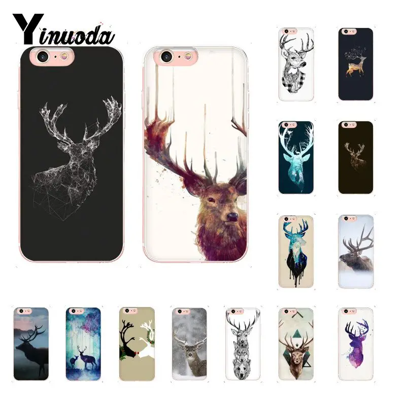 

Minimalist animal deer Soft Silicone TPU Phone Cover for iphone 12 8 7 6 6S Plus X XS MAX 5 5S SE XR 10 Cases 12mini