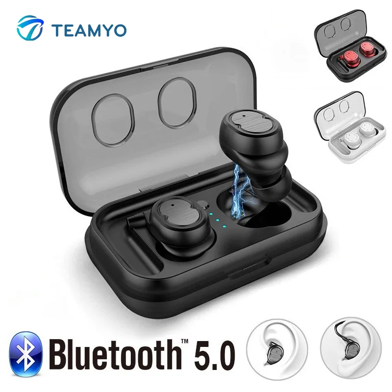 TEAMYO TWS Bluetooth наушники 5 0 беспроводные спортивные водонепроницаемые стерео бас