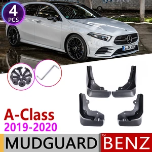 4 шт. спереди и сзади автомобиля брызговик для Mercedes-Benz A-Class в W177 2019 2020 крыло брызговики Всплеск клапаном аксессуары для брызговиков