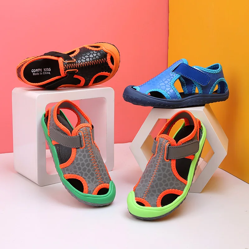 

COMFY KIDS Summer Arrivals New Beach Kids Child Sandals Shoes Inside 16cm-22cm Big Kids Beach Shoes Flat With Boys Sandals Shoes