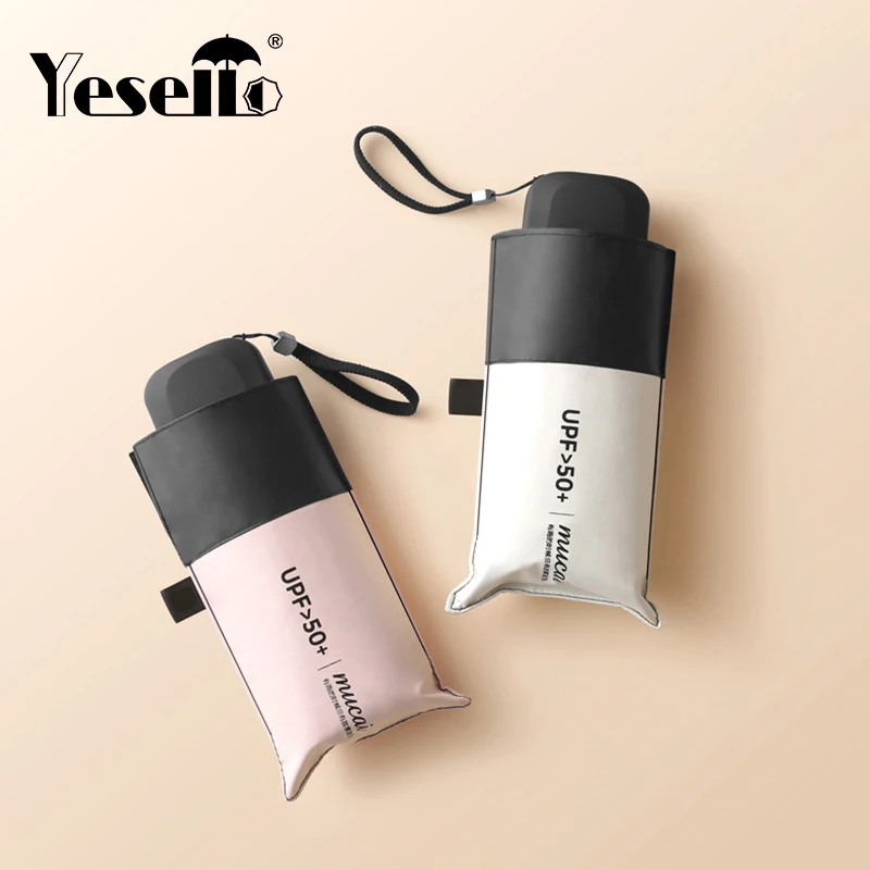 Yesello карманный мини зонтик солнцезащитный анти УФ 5 складные зонты для женщин и