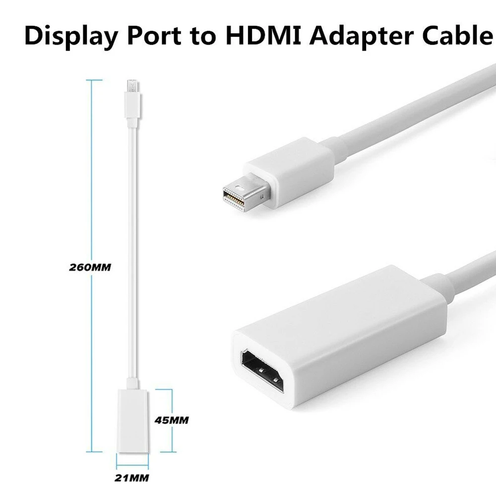 Интерфейс Thunderbolt Mini Display Port DP-HDMI-совместимый адаптер для Apple компьютера проектора