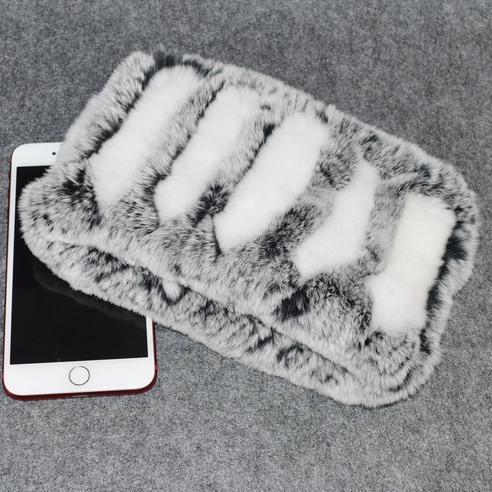 2021 шарф из настоящей шерсти кролика декоративного кольцо женский вязаный