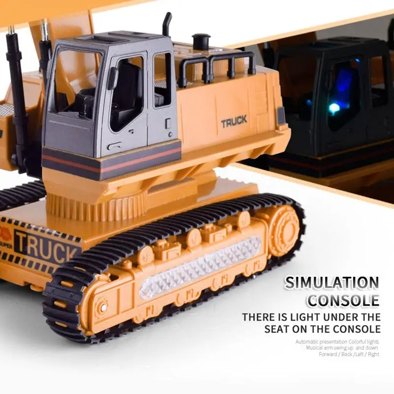 Rc экскаватор модель инженерного автомобиля 8CH 2 4G 1:18 игрушки для грузовых