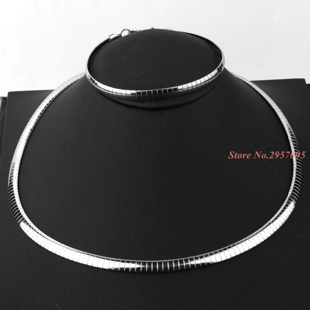 Новый Модный женский ошейник из нержавеющей стали золотистого/серебристого