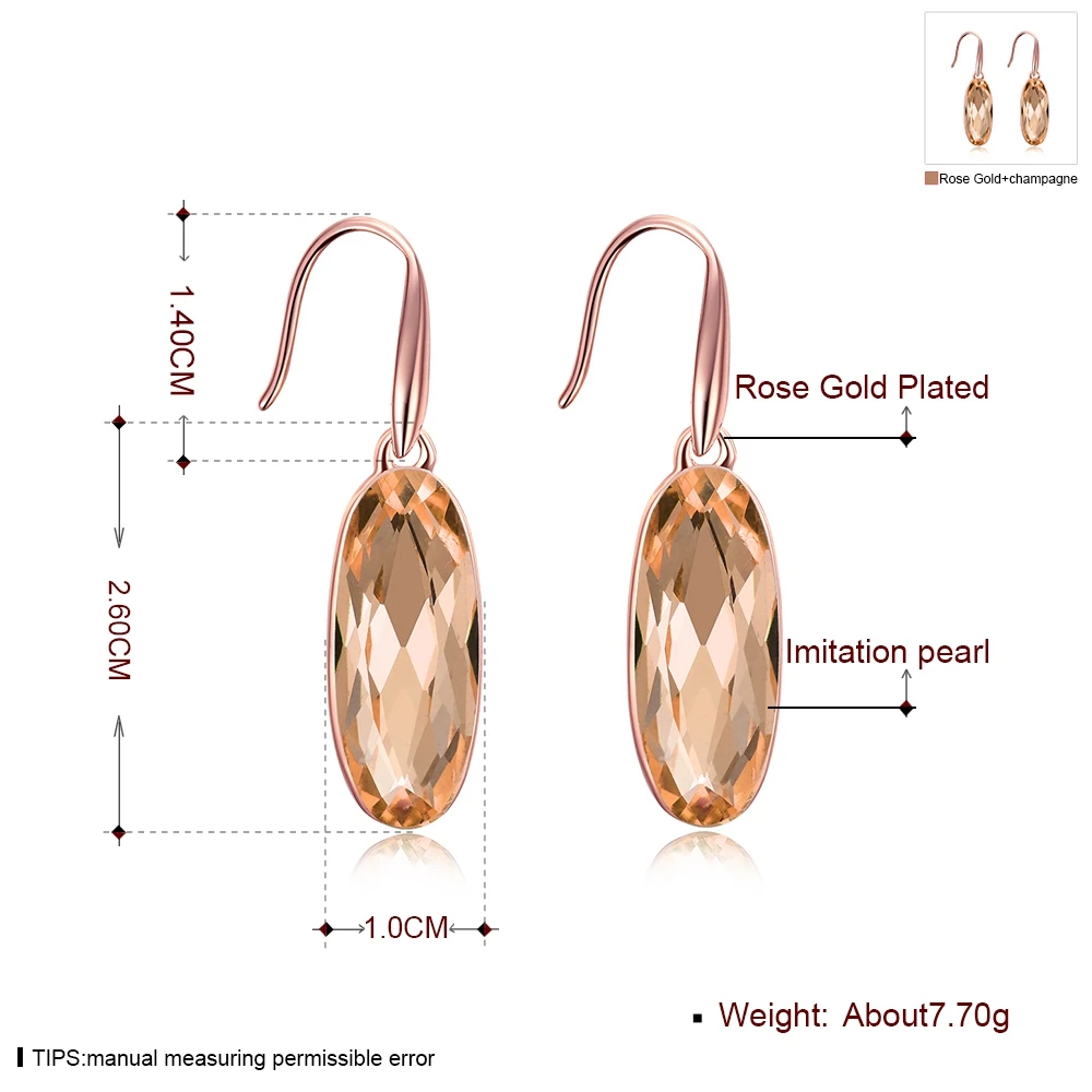 Шампанское Стеклянные Бусы Мотаться Серьги Для Женщин Длинные Ювелирных Изделий