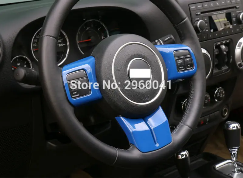3 шт. внутренний синий ABS чехол на руль накладка наклейка подходит для Jeep Patriot Compass