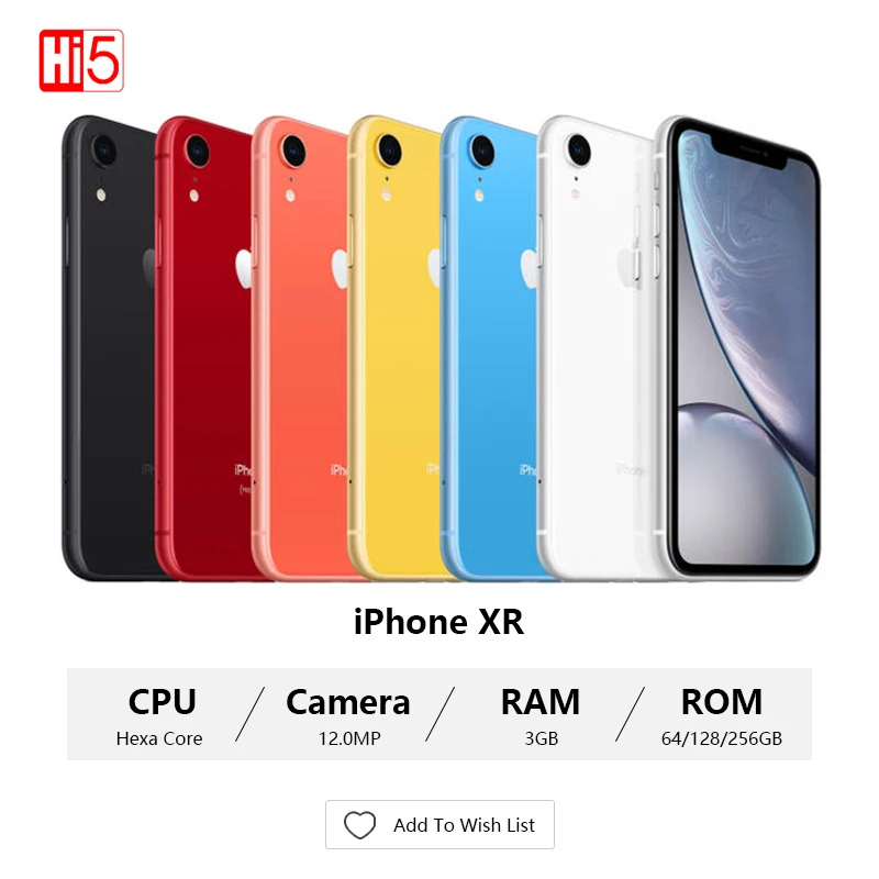 2018 разблокированный оригинальный Apple iPhone XR | 6 1 &quotLiquid Retina полностью ЖК дисплей 64