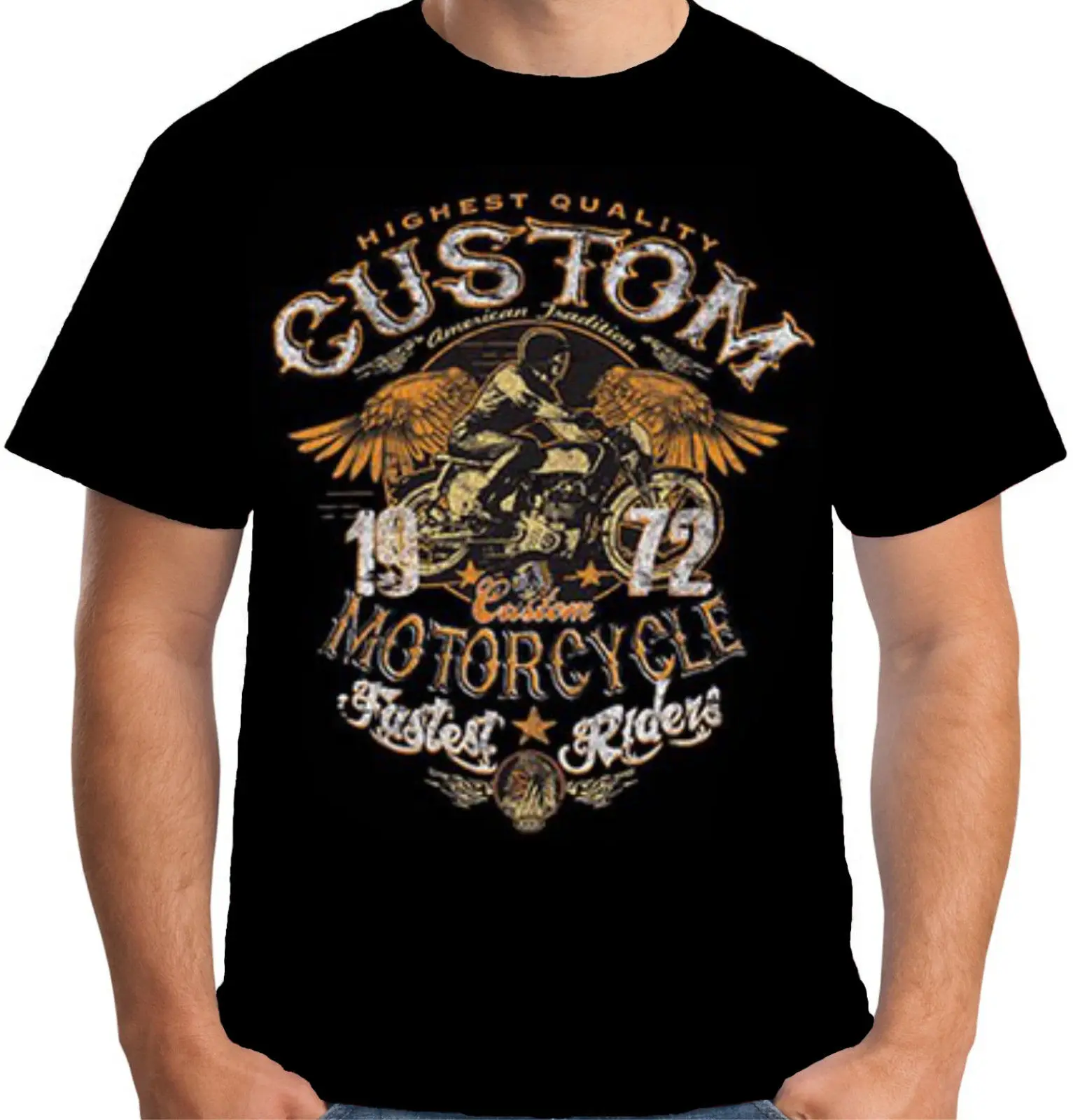 

2019 Hot Sale 100% Cotton Mens Premium T-Shirt Custom Motorcycle Cafe Racer Biker A17786 Tee Shirt