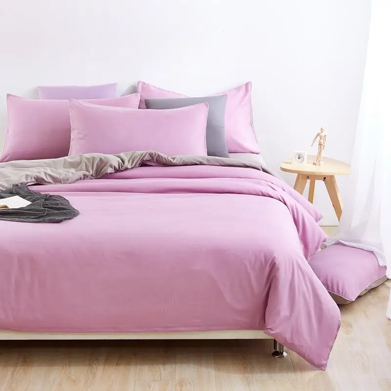 10 Colors Colorful Solid Bedspread King Size Queen/Full Duvet Cover Green/Blue/Pink/Gold Girls Bedding | Дом и сад