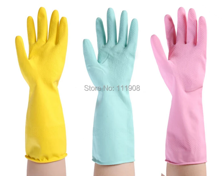 Хорошее качество с длинным рукавом антипробуксовочная резиновые перчатки