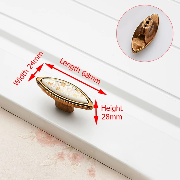 Handle-LS2011 KAK винтажные бронзовые керамические ручки для шкафов, ручки для ящиков, ручки для шкафа, двери шкафа, европейские ручки для мебели, фурнитура для шкафа - Цвет: Handle-LS2011
