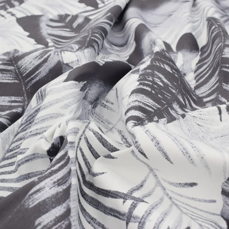 2018 Новая мода inky Banana leaf реактивное окрашивание стрейчевая сатиновая хлопковая