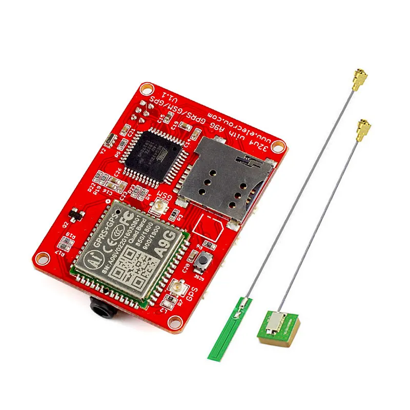Модуль elerow 32u4 с A9G GPRS/ GSM/ GPS четырехдиапазонный 3 интерфейса комплект для сборки