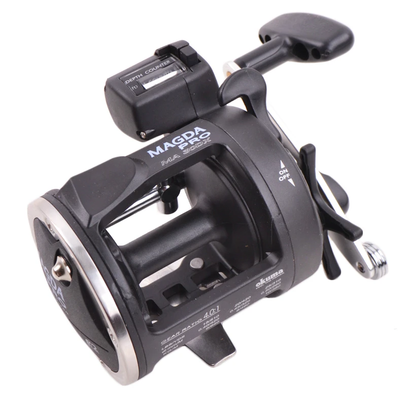 Рыболовная катушка Okuma MAGDA Ma 30dx для рыбалки на лодке со счетчиком ловли правой или