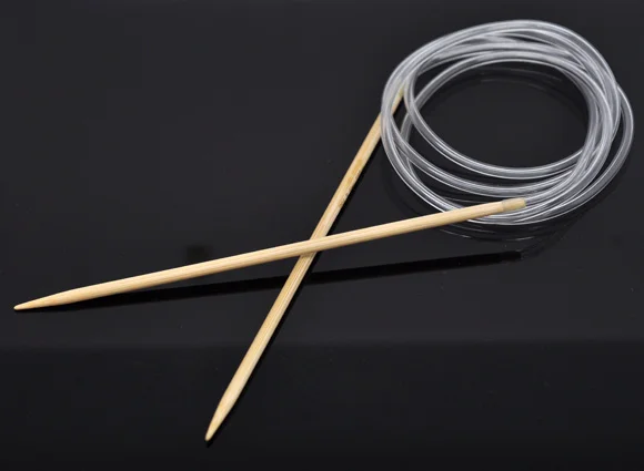 1 пара бамбуковых спиц круглой вязки 120 см (размер США 4/3 5 мм)|needles knitting|circular knitting