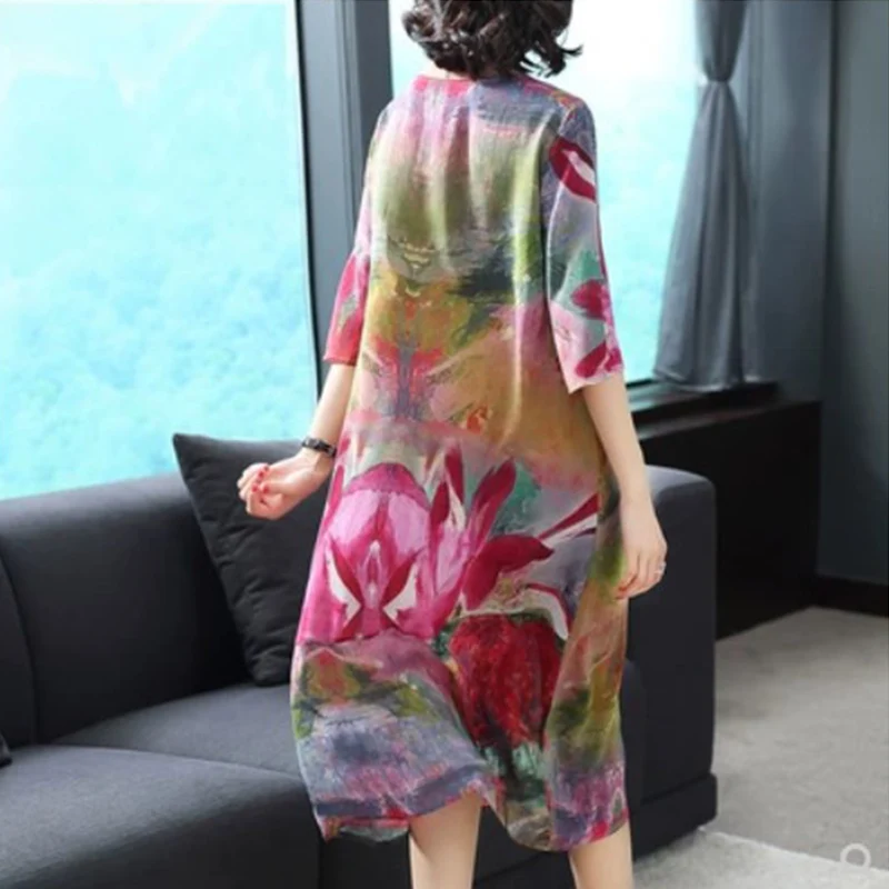 Женское платье из искусственного шелка Новинка лета-осени 2019 милое женское