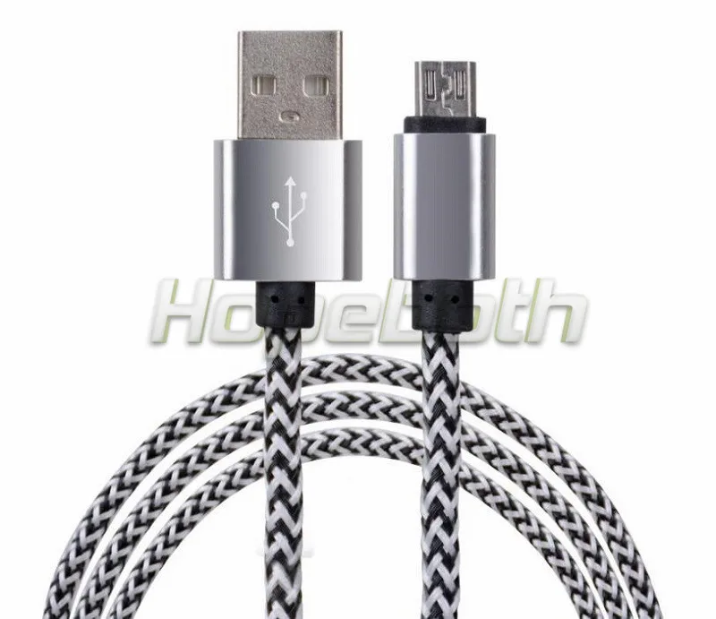 2а микро USB кабель нейлоновый плетеный провод металлический штекер синхронизации