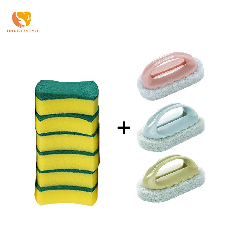 9 шт./компл. губка для мытья посуды портативная щетка многофункциональная Чистящая кухонная миска подгузник