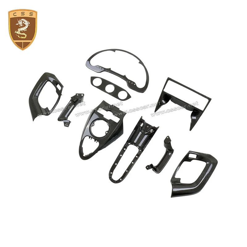 a set Углеродное волокно для интерьера сухой углерод для LAMBO Gallardo Lp550 LP560 LP570 аксессуары для интерьера автомобиля внутренняя модификация - Название цвета: a set