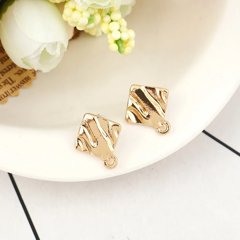 DoreenBeads, цинковый сплав, сделай сам, серьги-гвоздики, фурнитура, круглые стили, Золотая петля, размер стойки/проволоки:(21 калибр), 6 шт