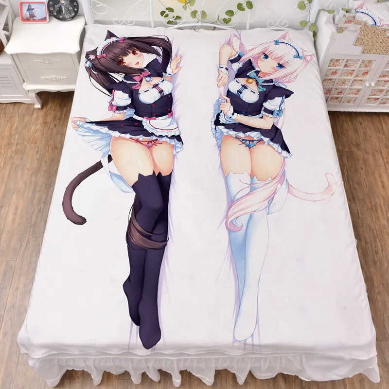 Постельное белье из молочного волокна аниме NEKOPARA с принтом шоколадной ванили