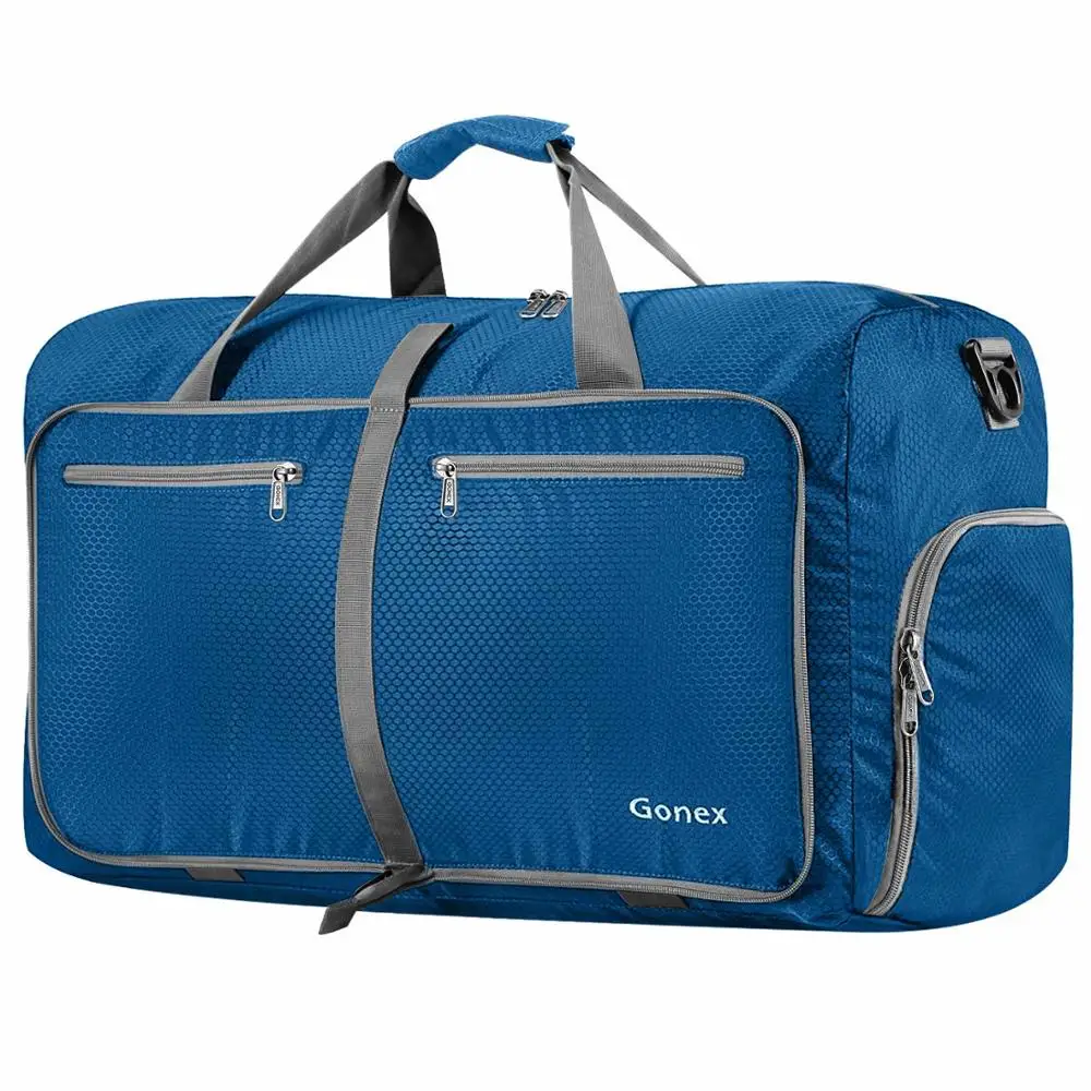 Deep Blue Gonex 80L, модные мужские дорожные сумки, большой нейлоновый чемодан, сумка для спортзала, выходных, отдыха, деловой поездки - Цвет: Deep Blue