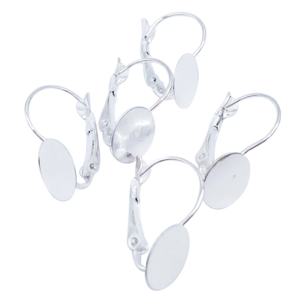 

Оптовая продажа, 1000 штук, посеребренные 19*12 мм, французские левербэк крючки для сережек, 10 мм, плоские черные FEH01