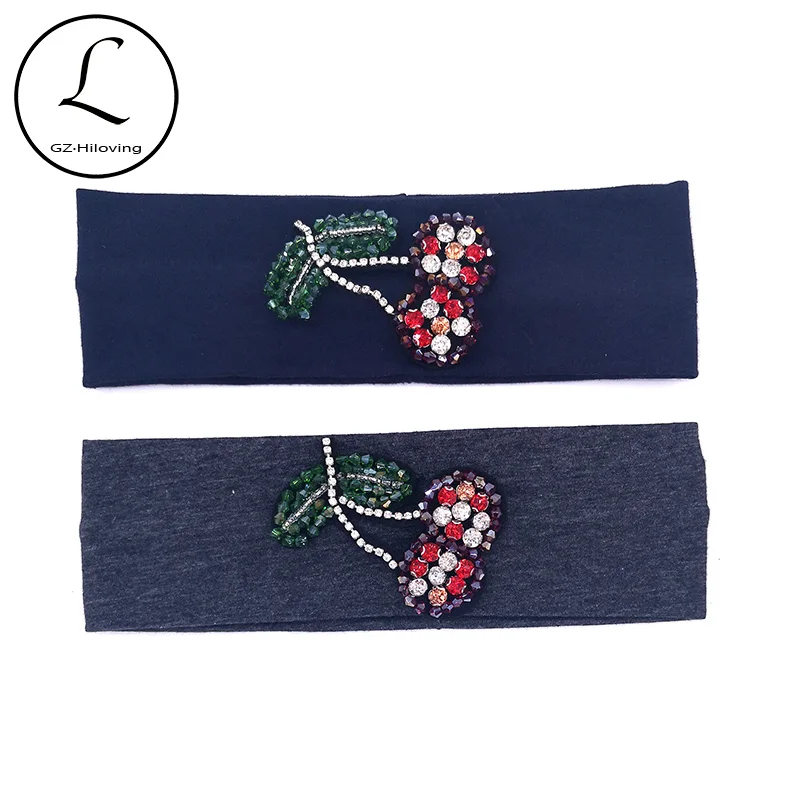 Casual Summer Cherry diamonds Headbands Turban For Girls Baby Kids Childs Thin Cotton Hairbands Headwear Sport School Head bands | Детская