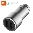 Зарядное устройство для телефонов Xiaomi ZMI, с функцией быстрой зарядки QC 3.0, автомобильное зарядное устройство, два USB-разъема, 5 В2,4 А, 9 В2 А, 12 В1,5 А, для iPhone, Xiaomi, iPad, Samsung