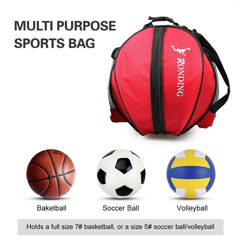 

Outdoor Sports Shoulder Basketball Ball Bags Training Equipment Sports Ball Round Bag Soccer Ball Football Volleyball Backpack