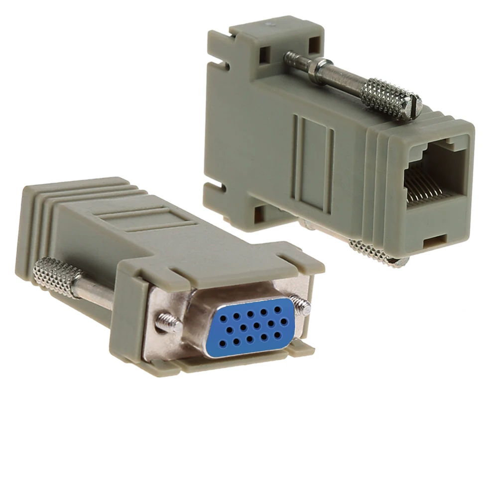 RJ45 к VGA удлинитель адаптер Женский LAN CAT5 CAT6 сетевой Ethernet кабель женский для HDTV