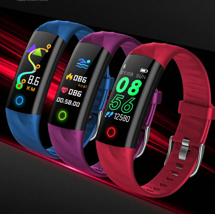 Смарт-IP68 BraceletWaterproof шагомер сердечного ритма для отображения данных по