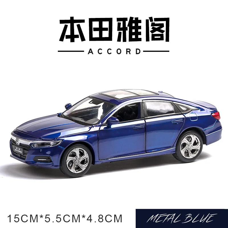 blue 1:32 игрушечная машинка Honda Accord металлическая игрушка литая машинка Литые и игрушечные транспортные средства модель автомобиля Миниатюрная модель автомобиля игрушки для детей - Цвет: blue