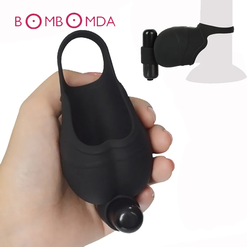 Силиконовый Мужской Массажер для яиц вибратор манжета мошонки Задержка