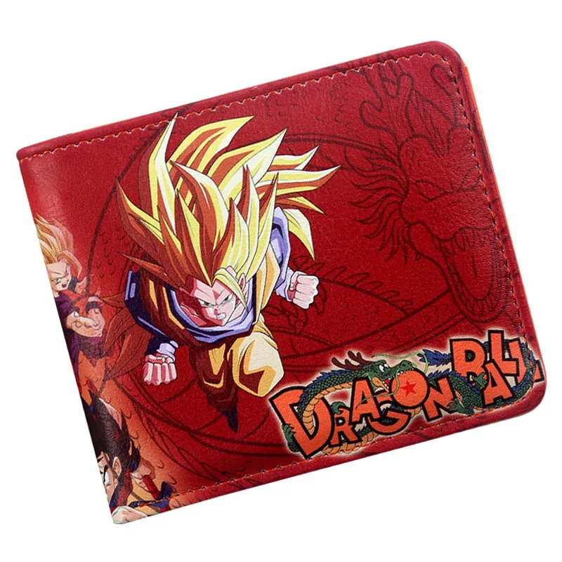 Классический Аниме Dragon Ball Z кошелек Гоку Супер Saiyan студентов держатель кредитной карты кошелек Двойные ID Наличные Кошелек