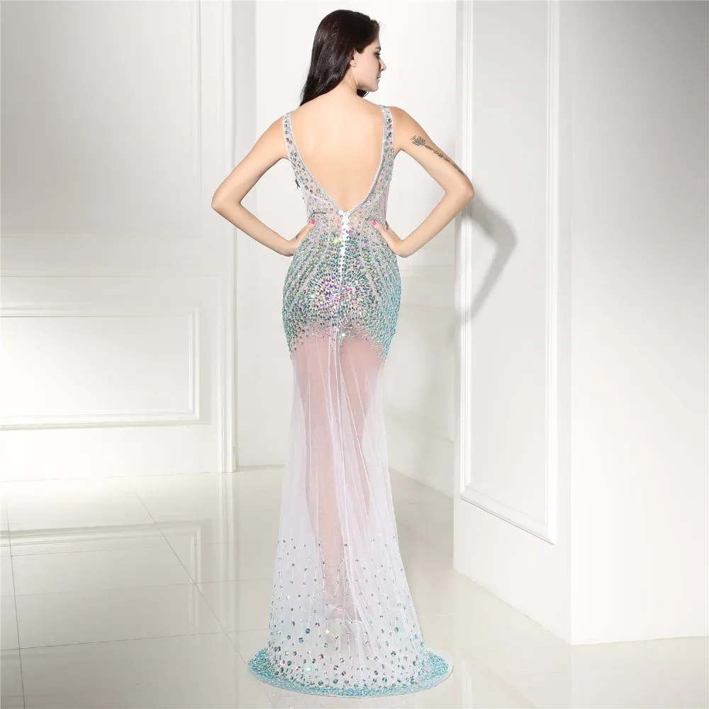 Backlackgirl эротичное с вырезом на спине русалка вечернее платье 2018 Avondjurk Vestidos Longo De Festa