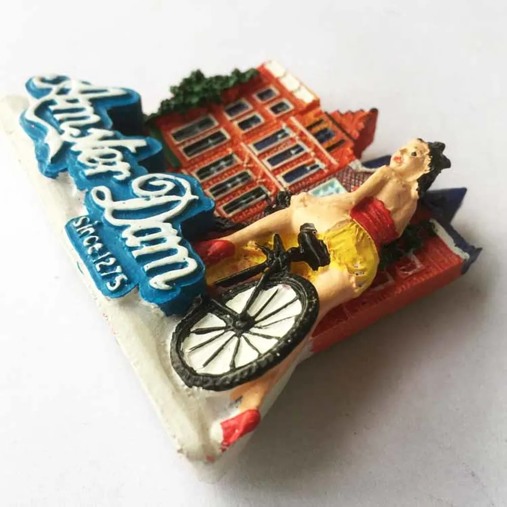 1Pcs Handmade Painted Netherlands Amsterdam 3D Fridge Magnet Holland Tourism Souvenirs Collection Refrigerator Magnetic Stickers | Дом и сад