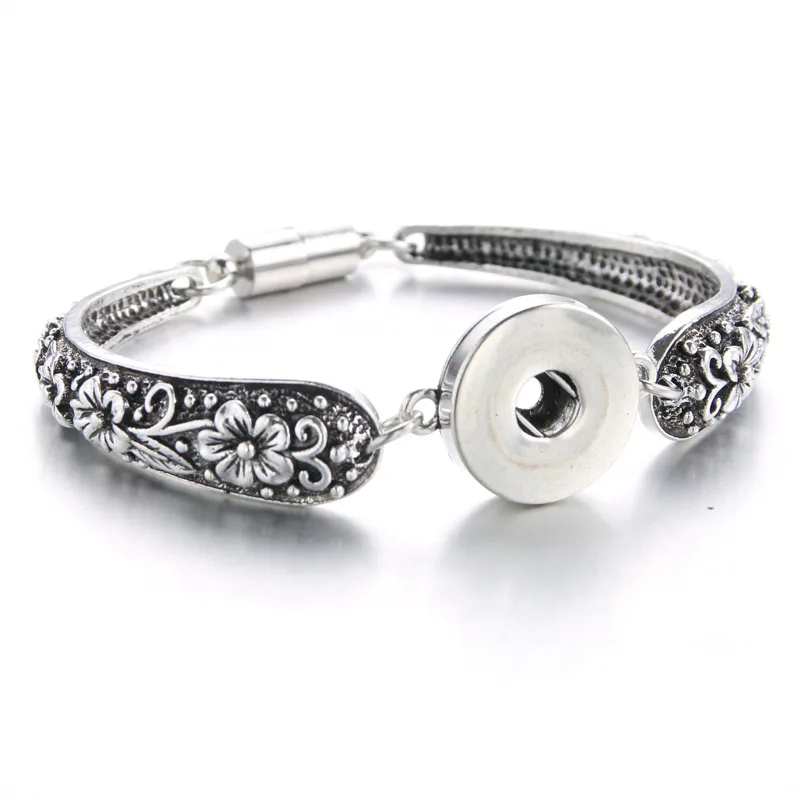 Snap Jewelry 18 мм Браслет с кнопками 13 видов конструкций цветы резные винтажные