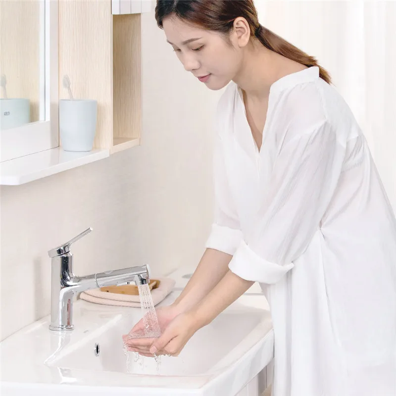 

Xiaomi DABAI Bathroom Basin Sink Faucet Pull Out Rinser Sprayer Gargle Brushing 2 Mode Tap Cold & Hot Mixer Xiaomi Faucet Water