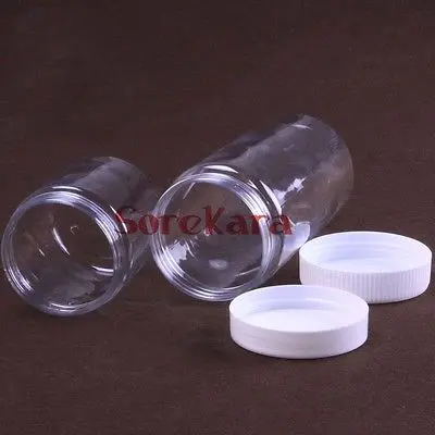 200ml Clear plastic Bottle Reagent Sample Vials Plastic Lid Screw Cap On Cover | Канцтовары для офиса и дома