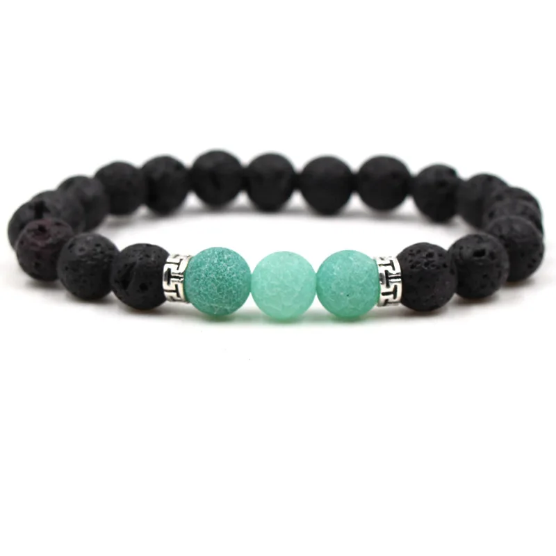

Glamorously Beautiful Colored Weathered Stone Beaded Elastic Accessories 8mm Natural Stone Men and Women Bracelet