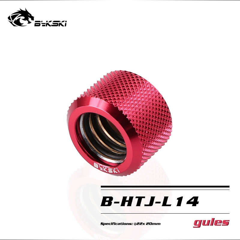 red BYKSKI OD14mm фитинг для жесткой трубки ручной Компрессионный фитинг G1/4 ''Компьютерные аксессуары фитинг использовать для акриловой трубки - Цвет: red