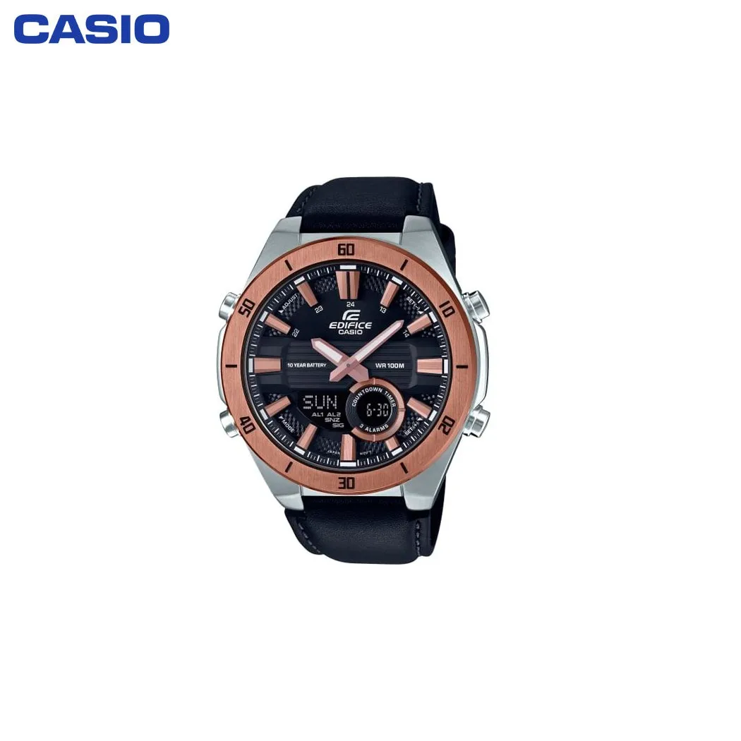 Наручные часы Casio ERA 110GL 1AVEF мужские кварцевые на кожаном ремешке|Мужские